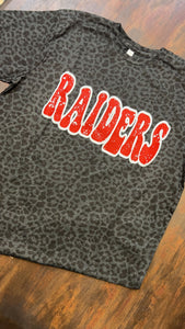 Raiders - blk leopard tee