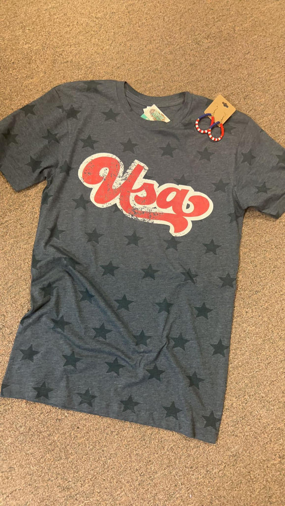 USA Stars tee - navy