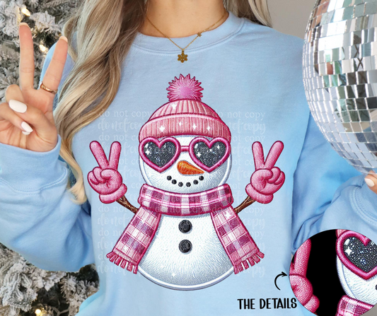 Faux Sequin Snowman