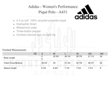 BSB Adidas Pique Performance Polo - women's