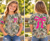 "Camo Cutie" bow tee