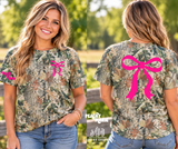 "Camo Cutie" bow tee