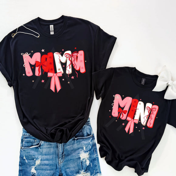 Mama -Mini Bow tee set