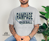 Rampage baseball distress stitches