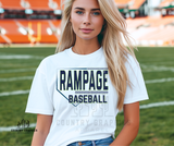 Rampage baseball distress stitches