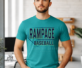 Rampage baseball distress stitches
