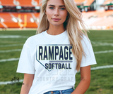 Rampage softball distress stitches