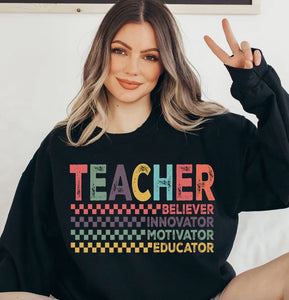 Teacher checkers colored