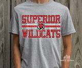 Superior Wildcats distressed