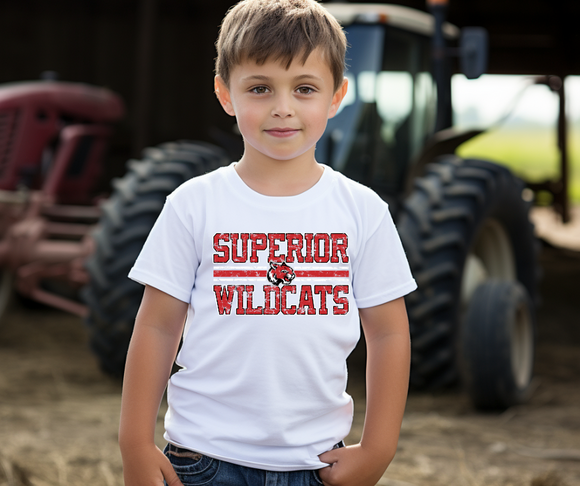 Superior Wildcats distressed- YOUTH