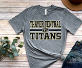 Thayer Central Titans distressed- YOUTH