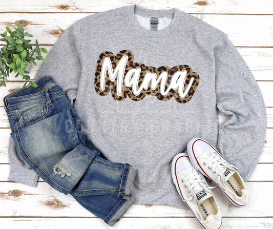 Mama - faux embroidery