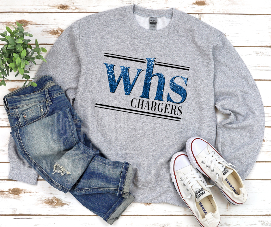 WHS Chargers- faux flitter