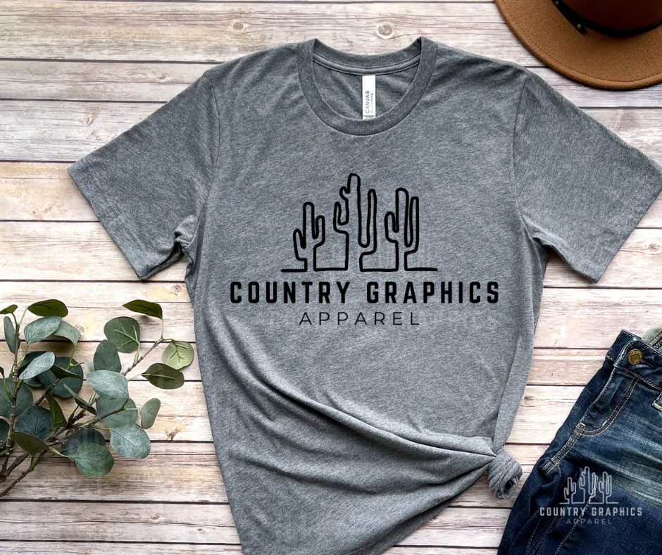 Country Graphics - full front logo- black