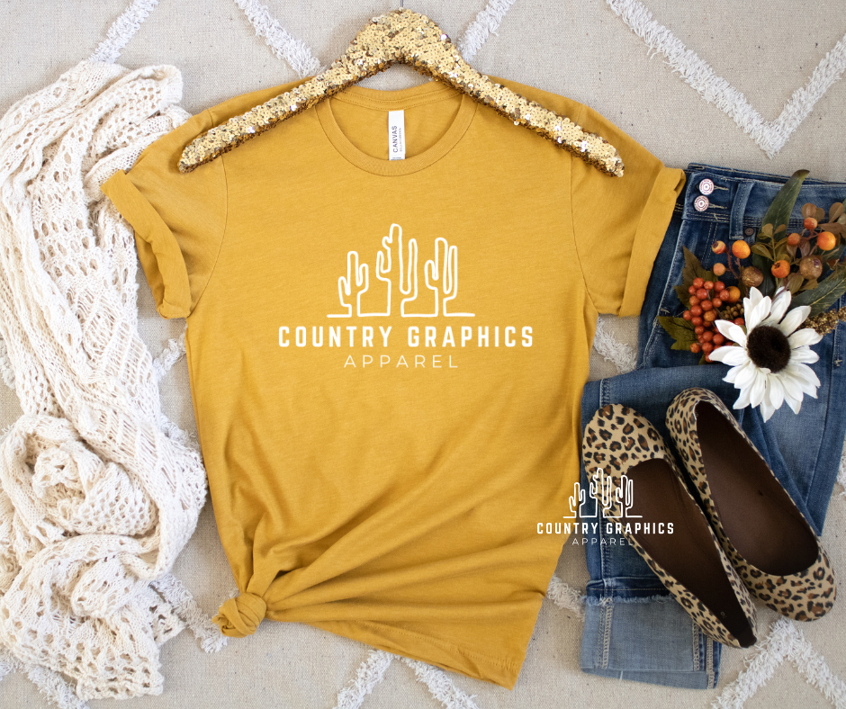 Country Graphics - full front logo- white ink