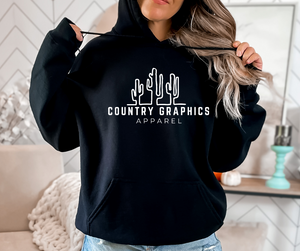 Country Graphics - full front logo- white ink