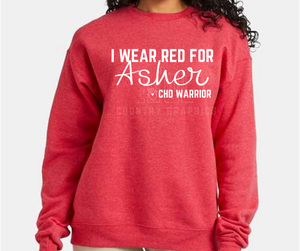 Asher- CHD Warrior (script )  CREW SWEATSHIRT