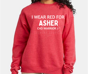 Asher- CHD Warrior (BLOCK)  CREW SWEATSHIRT