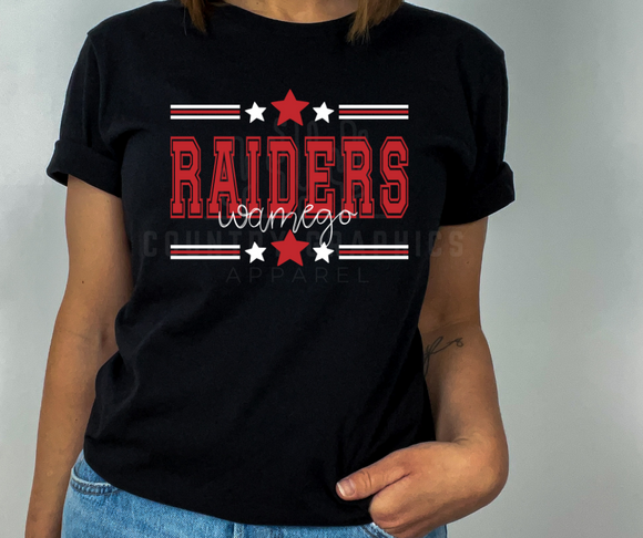 Wamego Raiders stars - red ink