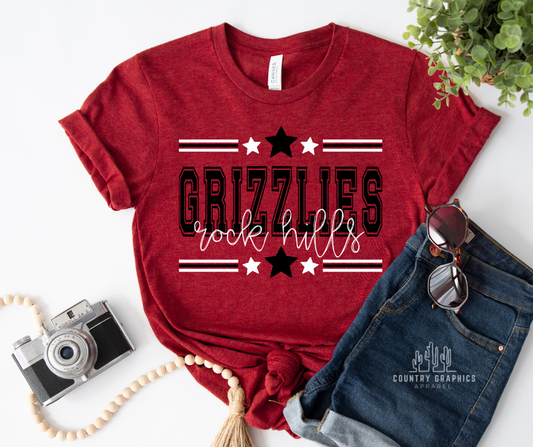 Grizzlies stars- black ink