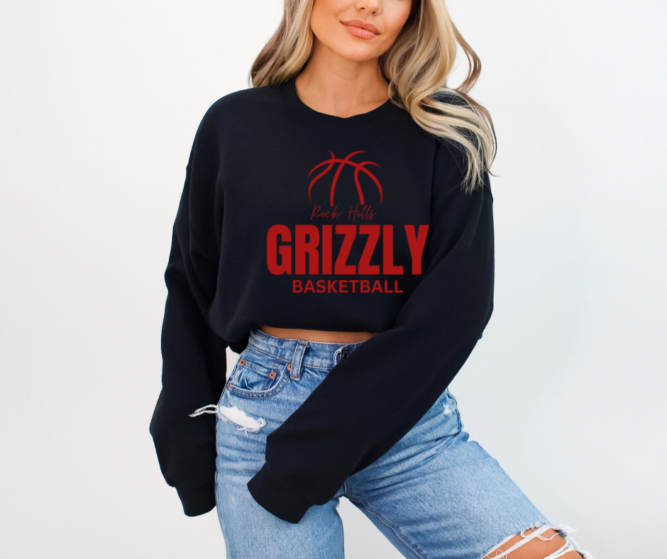 Rock Hills Grizzly Basketball - Cardinal Red ink