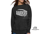 Raiders Football - Gray ink  Leopard