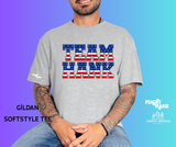 Team Hank- red, white & blue tee