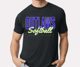 Outlaws script softball