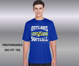 Outlaws softball stripe