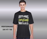 Outlaws softball stripe