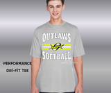 Outlaws softball stripe