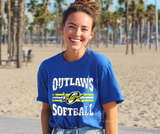 Outlaws softball stripe