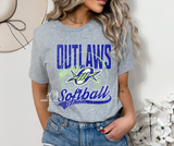 Outlaws softball outline