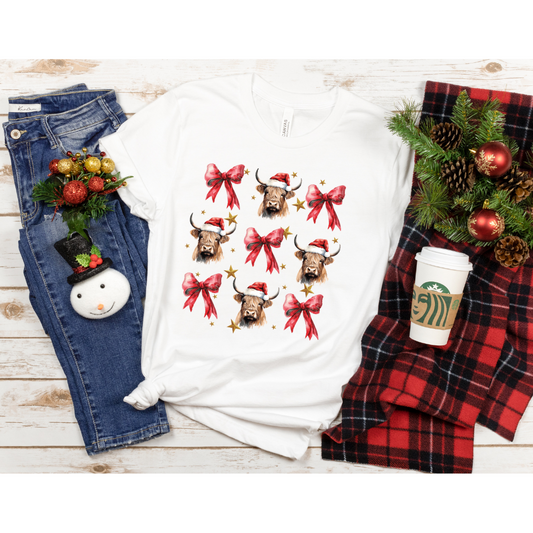 Highland Cow Santa Coquette