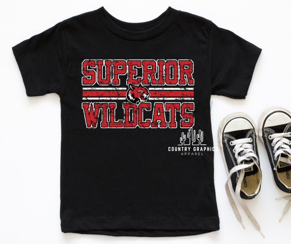 Superior Wildcats distressed- YOUTH