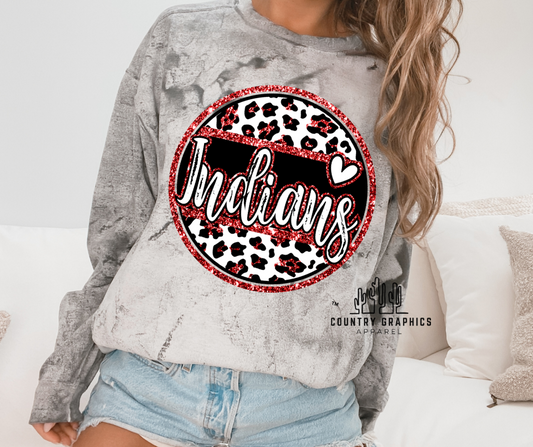 Indians - faux glitter accent