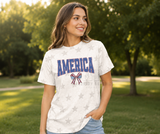 America bow - Natural star tee