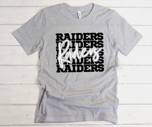 Raiders- black and white